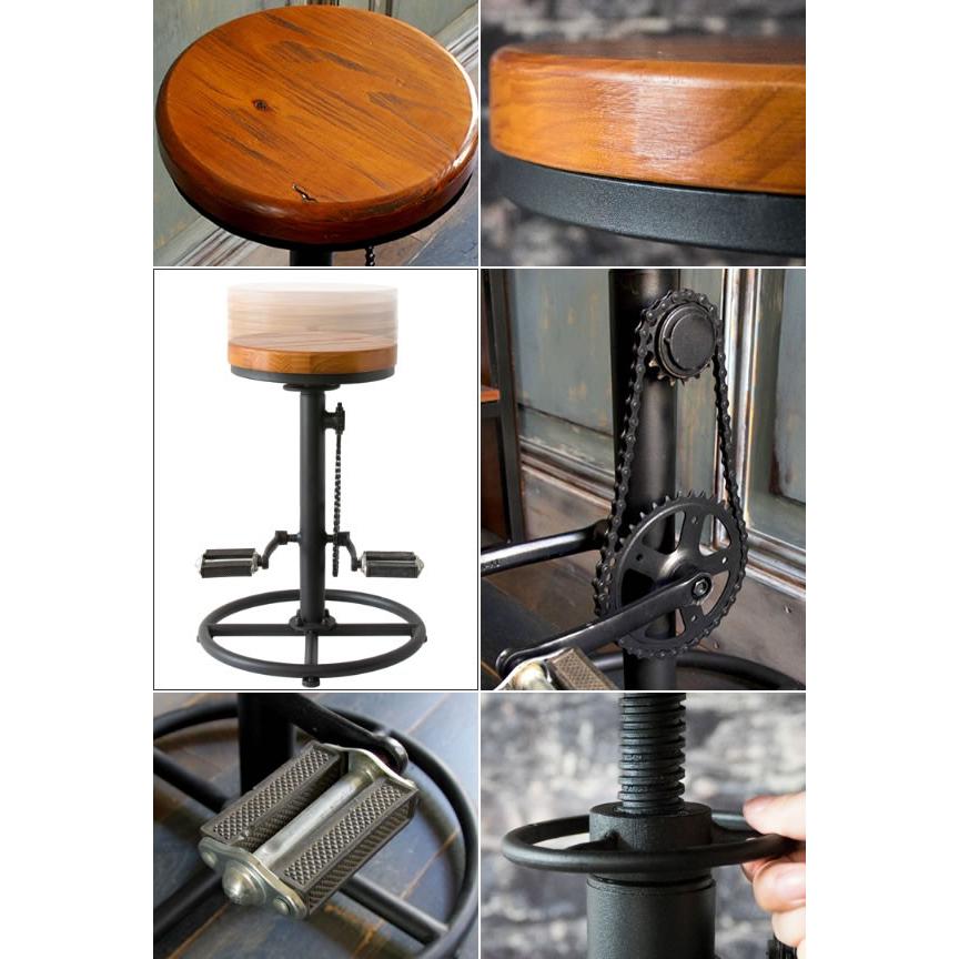 カウンターチェアー ヴィンテージ加工 脚置き付き 回転 ハイスツール バーチェア カフェ キッチン 台所 リビング ダイニングチェアー 腰掛け いす イス 椅子 |  | 01