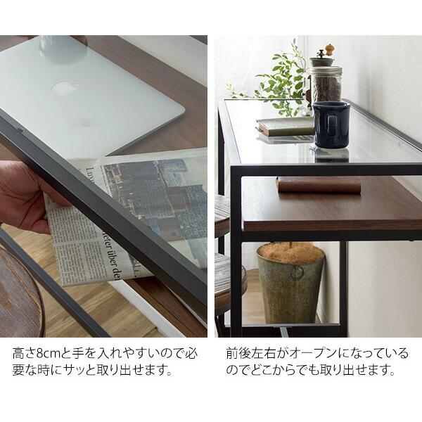 ガラストップカウンターテーブル コレクションテーブル ディスプレイ ハイテーブル バーテーブル スチール 幅100cm 奥行き40cm 高さ90cm 机 ダイニング リビング |  | 12