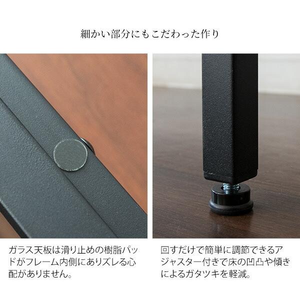 ガラストップカウンターテーブル コレクションテーブル ディスプレイ ハイテーブル バーテーブル スチール 幅100cm 奥行き40cm 高さ90cm 机 ダイニング リビング |  | 16