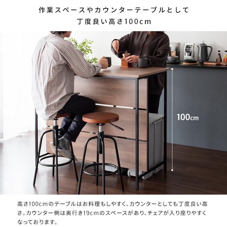 キッチンカウンターテーブル Salus 収納 バーカウンター キッチン収納 食器棚 キッチンラック 台所収納 収納棚 作業台 間仕切り 北欧 ダイニングテーブル |  | 10