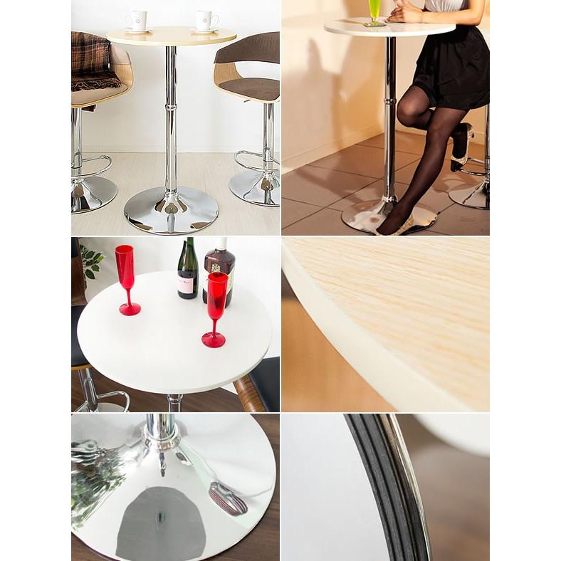 カウンターテーブル 幅60cm 高さ90cm バーテーブルテーブル ハイテーブル 作業台 丸 ラウンド カフェテーブル ティテーブル 喫茶店 机 デスク 食卓用 |  | 01