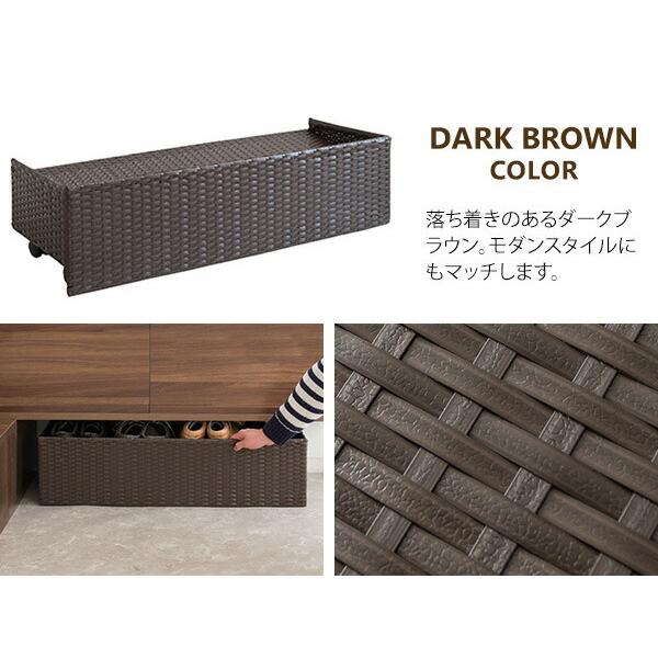 人工ラタン シューズカート キャスター付き 幅80cm 玄関収納 シューズワゴン シューズラック  シューズラック下収納 コンパクト 靴箱 下駄箱 隙間収納 アジアン |  | 13