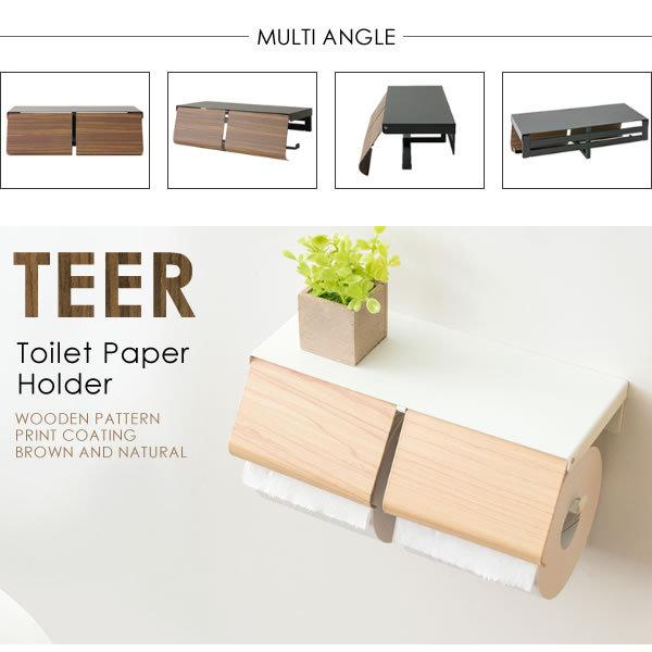 送料無料 トイレットペーパーホルダー 2連 ダブル スチール トイレットペーパーホルダーカバー ツイン トイレ用品 ナチュラル トイレットペーパーカバー 木目 |  | 11