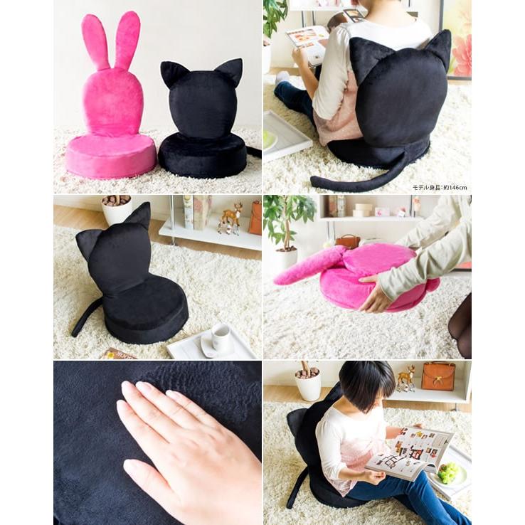 座椅子 フロアチェア フロアソファ ファブリック 折りたたみ チェア チェアー ローチェア 1人掛け ソファー ソファ 座イス 疲れにくい 猫 兎 動物 ネコ うさぎ |  | 01