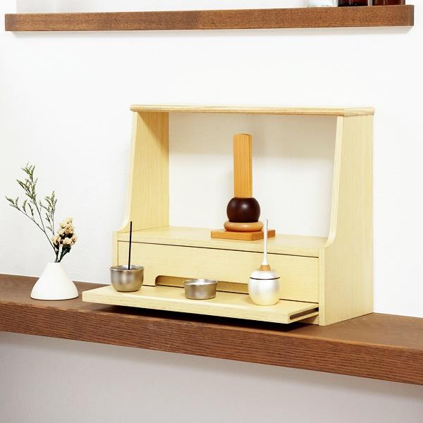 ミニ仏壇 コンパクト 天然木 完成品 省スペース 桐材 アッシュ材 Ayase アヤセ インテリア 木製 おしゃれ 引き出し ナチュラル 仏具 遺影 小さい ミニサイズ | ブランド登録なし | 04
