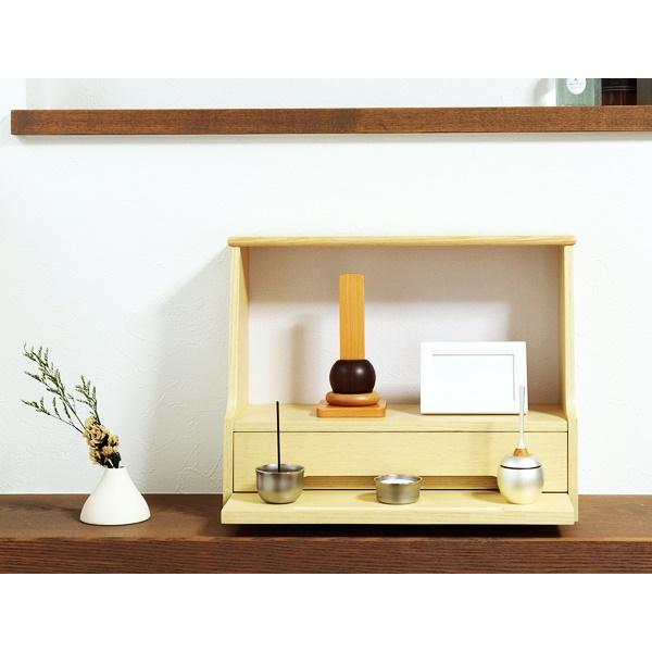 ミニ仏壇 コンパクト 天然木 完成品 省スペース 桐材 アッシュ材 Ayase アヤセ インテリア 木製 おしゃれ 引き出し ナチュラル 仏具 遺影 小さい ミニサイズ | ブランド登録なし | 05