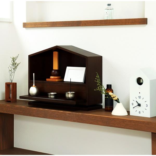 ミニ仏壇 コンパクト 天然木 完成品 省スペース 桐材 Tsuzuri ツヅリ インテリア 木製 おしゃれ 引き出し ナチュラル ブラウン 仏具 遺影 小さい ミニサイズ | ブランド登録なし | 04