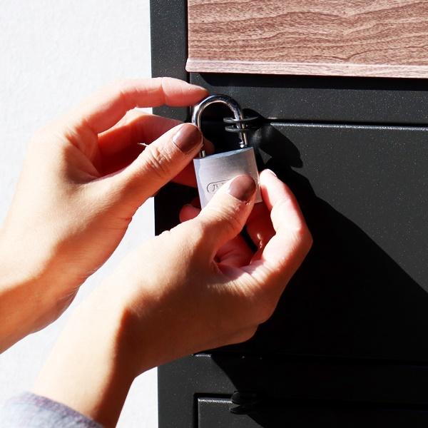 宅配ボックス ポスト付 郵便受け おしゃれ メールボックス 一戸建て 屋外 置き配 北欧 カントリー- 置き型 Jake-ジェイク ディムグレー シルバー 木目 モダン | ブランド登録なし | 14