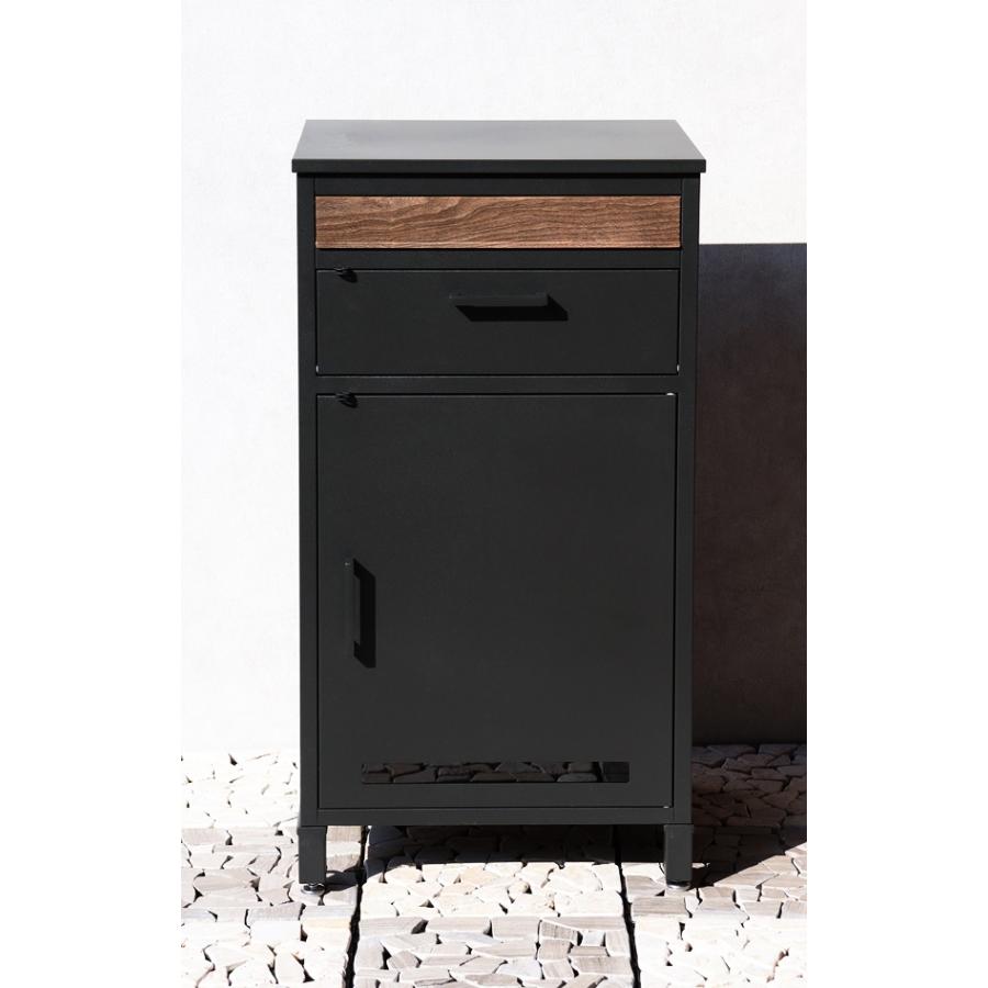 宅配ボックス ポスト付 郵便受け おしゃれ メールボックス 一戸建て 屋外 置き配 北欧 カントリー- 置き型 Jake-ジェイク ディムグレー シルバー 木目 モダン | ブランド登録なし | 05