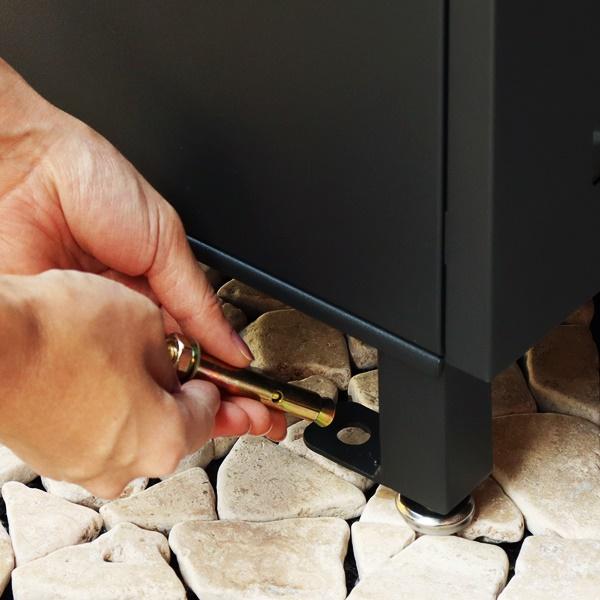 宅配ボックス ポスト付 スタンドポスト 郵便受け メールボックス おしゃれ アンティーク レトロ ディムグレー ボルドー Marisa-マリーザ- 置き型 |  | 12