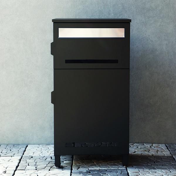 宅配ボックス ポスト付 スタンドポスト 郵便受け メールボックス おしゃれ アンティーク レトロ ディムグレー ボルドー Marisa-マリーザ- 置き型 |  | 04