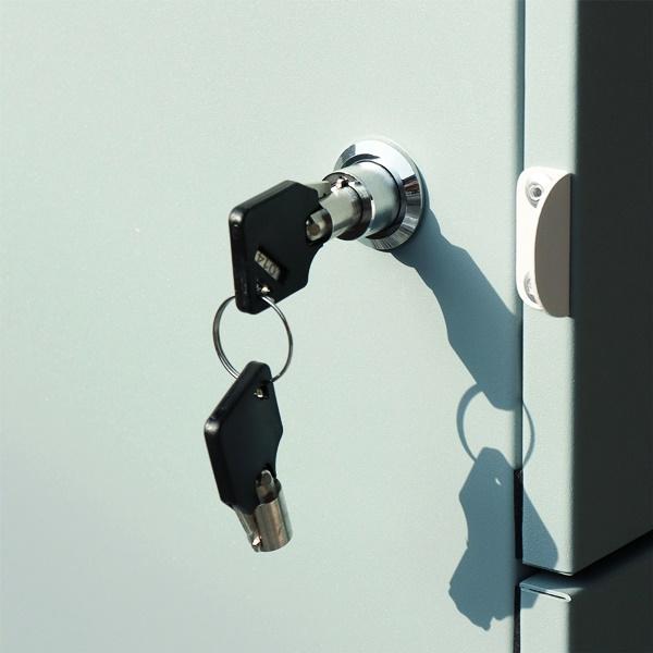 宅配ボックス付ポスト 郵便ポスト おしゃれ スタンドポスト 宅配ボックス 郵便受け 北欧 レトロ モダン アンティーク 鍵付 ダイヤル錠 ブルーグレー グレージュ | ブランド登録なし | 11