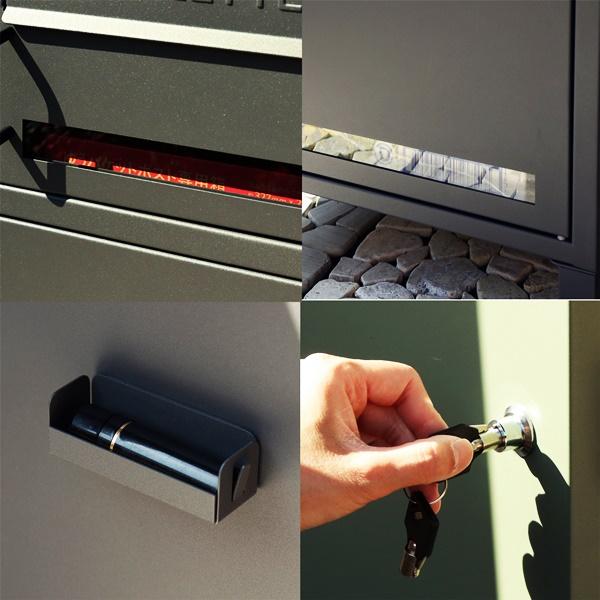 宅配ボックス付きポスト 郵便ポスト 一戸建て スタンドポスト 一体型 鍵付き メールボックス 郵便受け 置き配 玄関前 宅配ポスト ダークグレー エバーグリーン | ブランド登録なし | 10