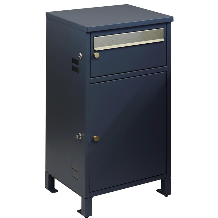 宅配ボックス付ポスト 郵便ポスト 郵便受け ポスト一体型 宅配ポスト メールボックス 宅配BOX 一戸建て用 自立式 スタンドタイプ ネイビーブルー ベージュ | ブランド登録なし | 15