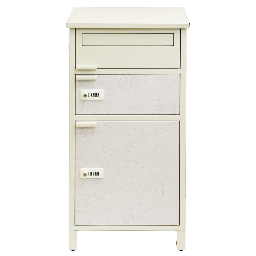 宅配ボックス付ポスト 宅配2段タイプ 漆喰風 郵便ポスト 郵便受け ポスト一体型 宅配ポスト メールボックス 一戸建て用 自立式 置き型 屋外 グレー グレージュ | ブランド登録なし | 14