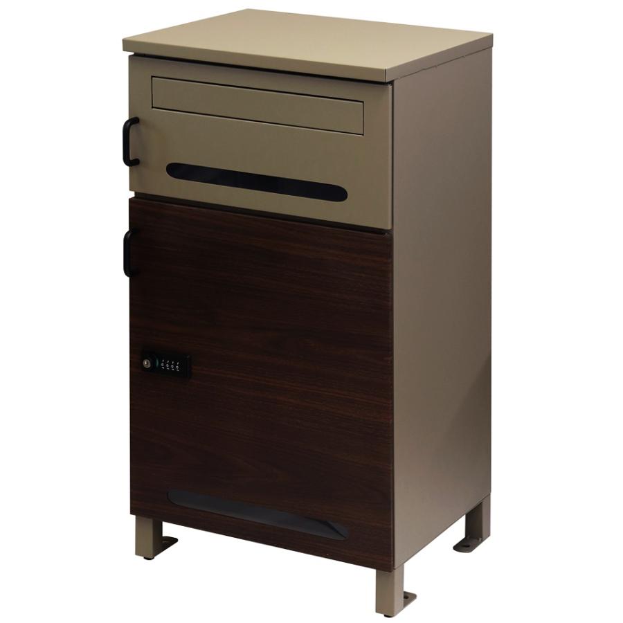 宅配ボックス付ポスト 郵便ポスト 郵便受け ポスト一体型 宅配ポスト メールボックス 宅配BOX 一戸建て用 自立式 置き型 屋外 ベージュ ブルーグレー 置き配 | ブランド登録なし | 12