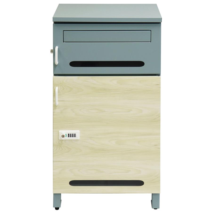 宅配ボックス付ポスト 郵便ポスト 郵便受け ポスト一体型 宅配ポスト メールボックス 宅配BOX 一戸建て用 自立式 置き型 屋外 ベージュ ブルーグレー 置き配 | ブランド登録なし | 13