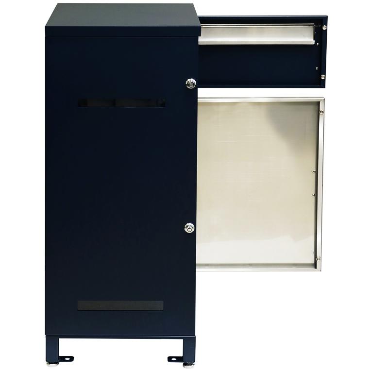 宅配ボックス付ポスト 郵便ポスト 郵便受け ポスト一体型 宅配ポスト メールボックス 一戸建て用 自立式 屋外 新聞受け グレー ネイビー おしゃれ 北欧 鍵付き | ブランド登録なし | 17