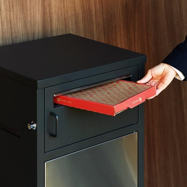 宅配ボックス付ポスト 郵便ポスト 郵便受け ポスト一体型 宅配ポスト メールボックス 一戸建て用 自立式 屋外 新聞受け グレー ネイビー おしゃれ 北欧 鍵付き | ブランド登録なし | 06