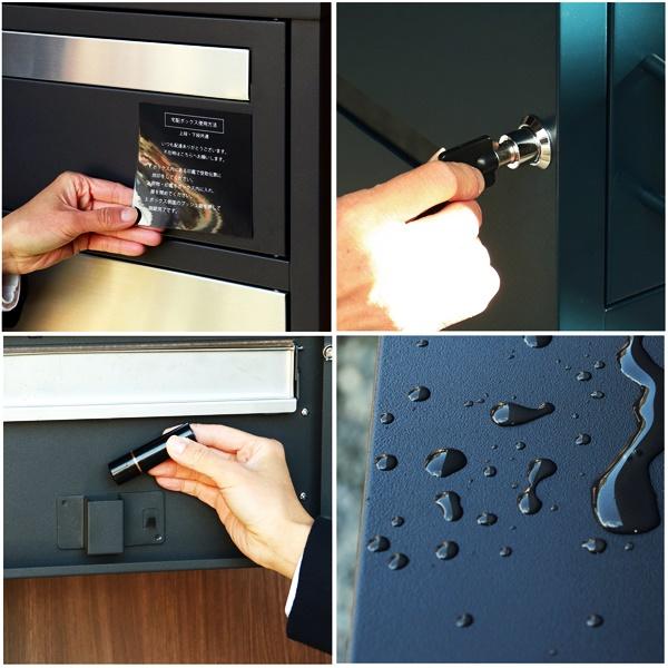 宅配ボックス付ポスト 郵便ポスト 郵便受け ポスト一体型 宅配ポスト メールボックス 一戸建て用 自立式 屋外 新聞受け グレー ネイビー おしゃれ 北欧 鍵付き | ブランド登録なし | 11