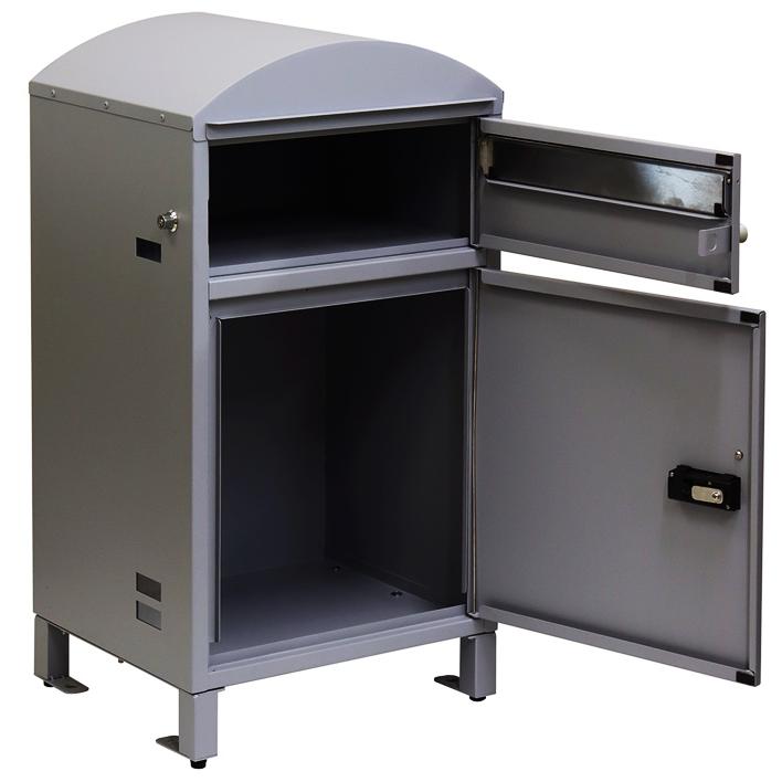 ポスト付 宅配ボックス スタンド型 自立 郵便ポスト グレー グリーン 郵便受け おしゃれ 北欧 モダン レトロ シンプル 一戸建て 玄関前 アンティーク 鍵付き | ブランド登録なし | 13