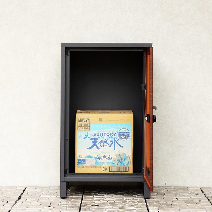 宅配ボックス 木目柄 レトロ 一戸建て ダイヤル錠 ダイヤルロック 不在対策 再配達防止 ブラウン グリーン グレー おしゃれ 北欧 カントリー エクステリア | ブランド登録なし | 06