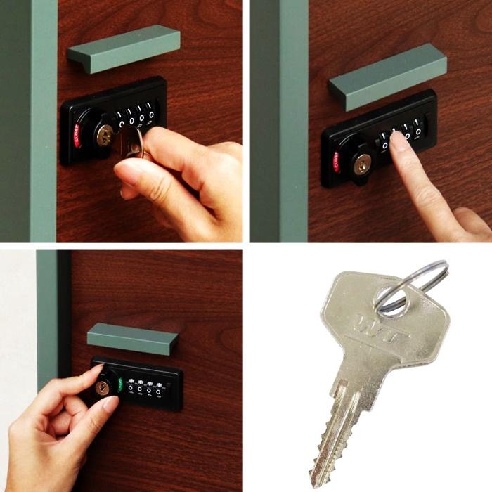 宅配ボックス 木目柄 レトロ 一戸建て ダイヤル錠 ダイヤルロック 不在対策 再配達防止 ブラウン グリーン グレー おしゃれ 北欧 カントリー エクステリア | ブランド登録なし | 10