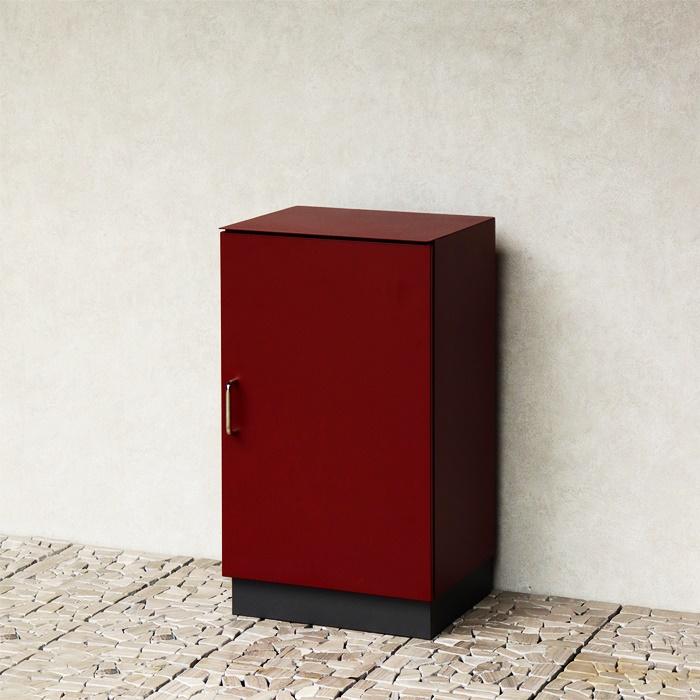 宅配ボックス 鍵付き シンプルデザイン ステンレス ボルドー/ライトベージュ 金属製 おしゃれ 北欧 レトロ カントリー モダン 一軒家 一戸建て 不在対策 | ブランド登録なし | 04
