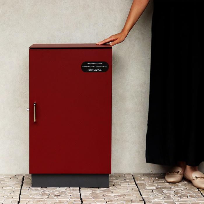 宅配ボックス 鍵付き シンプルデザイン ステンレス ボルドー/ライトベージュ 金属製 おしゃれ 北欧 レトロ カントリー モダン 一軒家 一戸建て 不在対策 | ブランド登録なし | 06