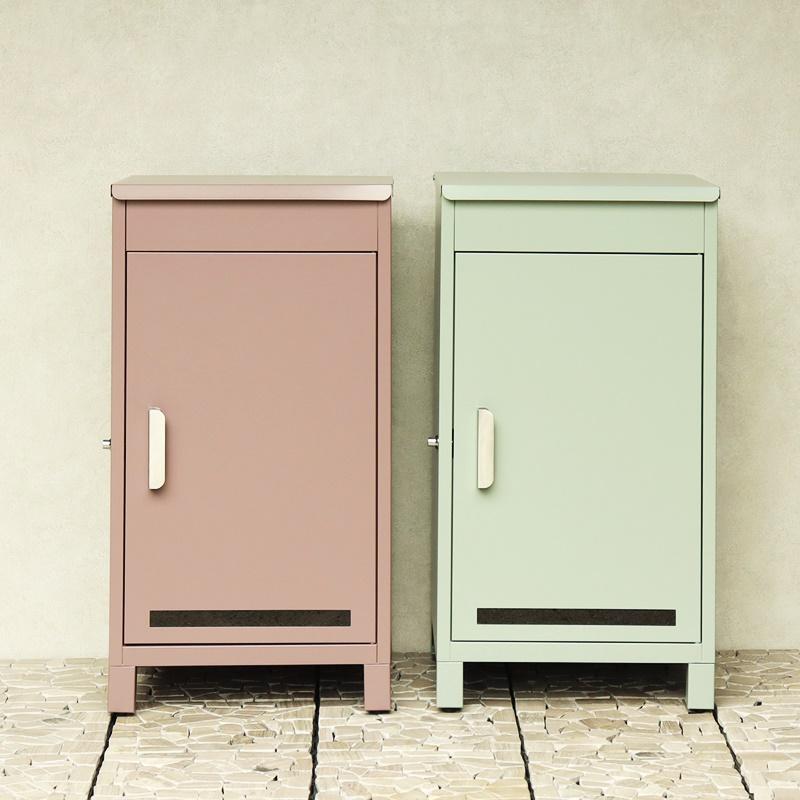 宅配ボックス おしゃれ シンプル 2段 ピンクレッド系 グリーン 一戸建て 一軒家 宅配BOX 鍵付き 施錠 セキュリティー 玄関前 本体完成品 アンティーク | ブランド登録なし | 12