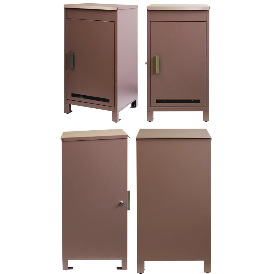 宅配ボックス おしゃれ シンプル 2段 ピンクレッド系 グリーン 一戸建て 一軒家 宅配BOX 鍵付き 施錠 セキュリティー 玄関前 本体完成品 アンティーク | ブランド登録なし | 14