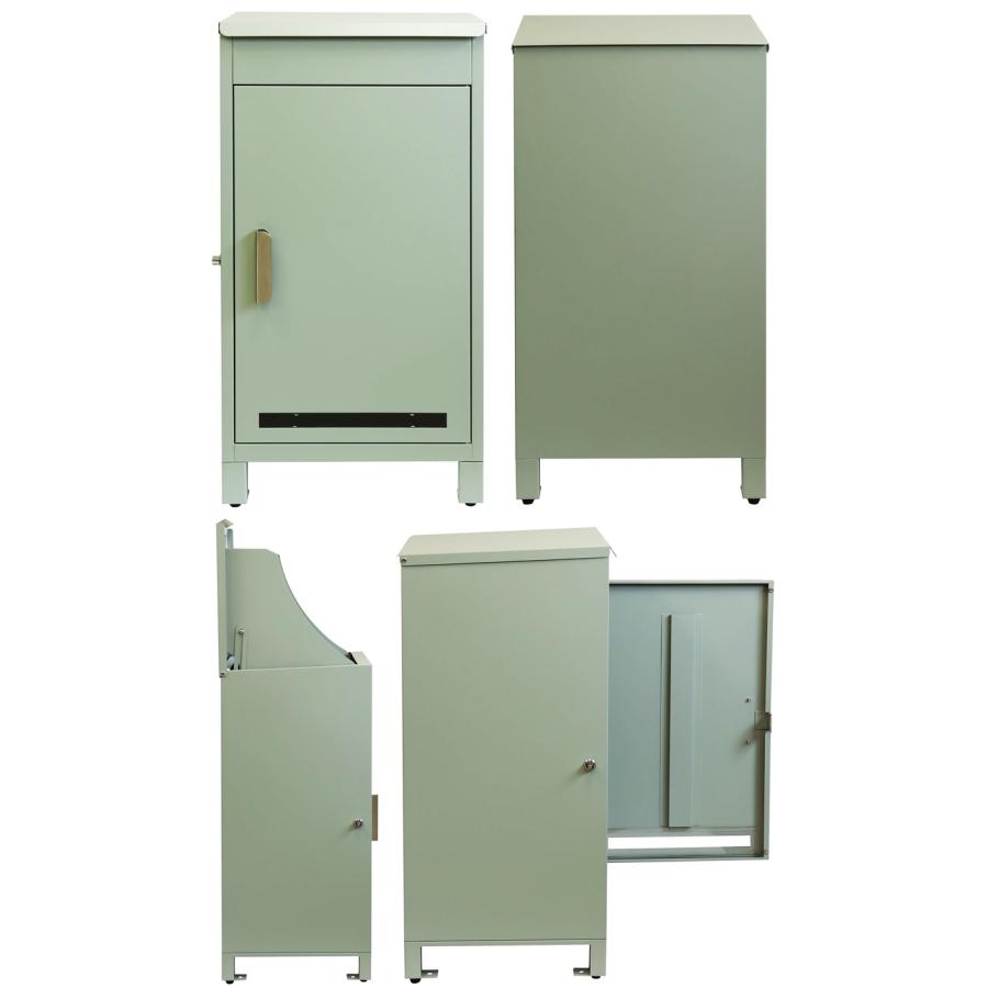 宅配ボックス おしゃれ シンプル 2段 ピンクレッド系 グリーン 一戸建て 一軒家 宅配BOX 鍵付き 施錠 セキュリティー 玄関前 本体完成品 アンティーク | ブランド登録なし | 15