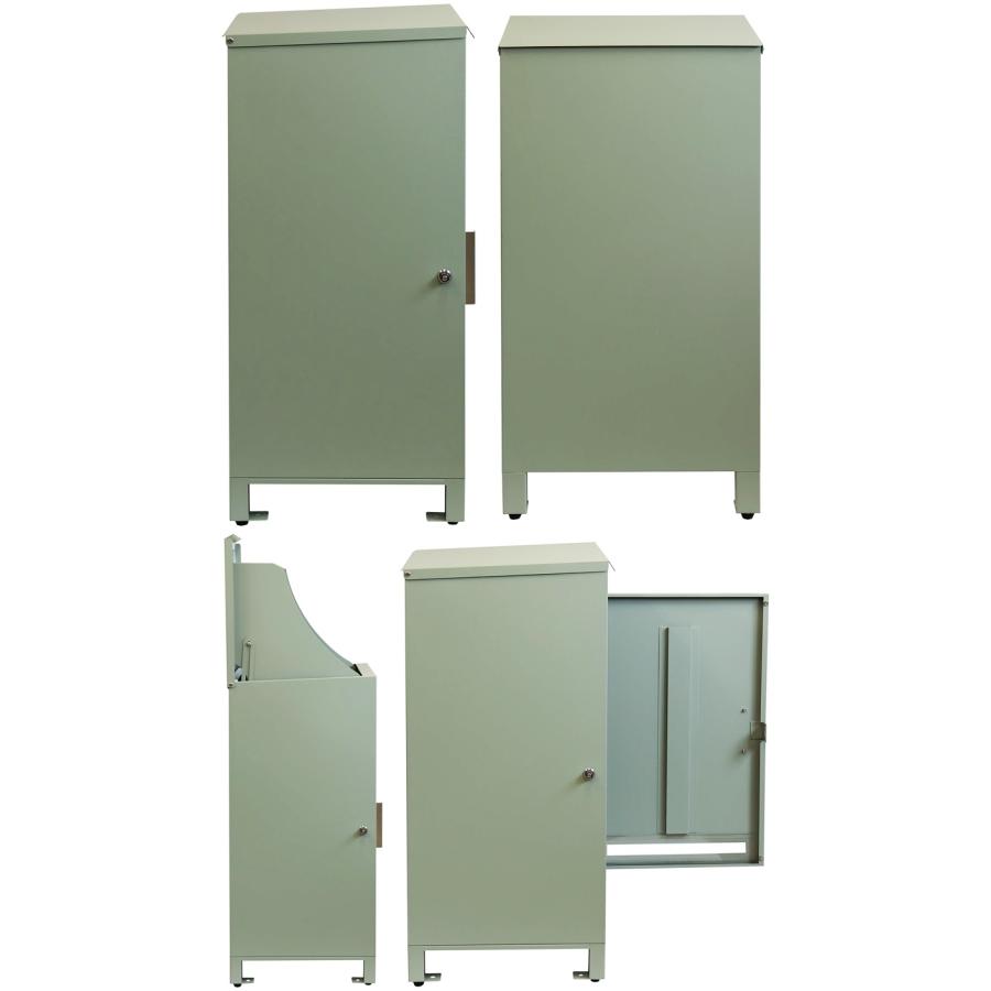 宅配ボックス おしゃれ シンプル 2段 ピンクレッド系 グリーン 一戸建て 一軒家 宅配BOX 鍵付き 施錠 セキュリティー 玄関前 本体完成品 アンティーク | ブランド登録なし | 15