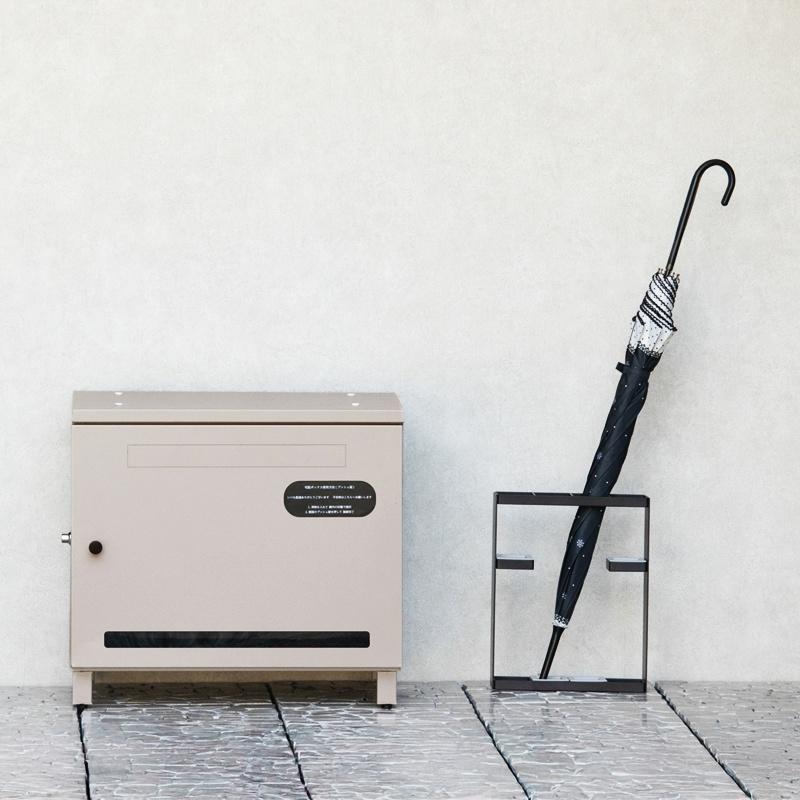 宅配ボックス スタッキング ダークグレー ライトベージュ 半完成品 重ね置き おしゃれ 北欧 モダン レトロ 鍵付き シンプル 玄関前 一軒家 プッシュキー | ブランド登録なし | 04