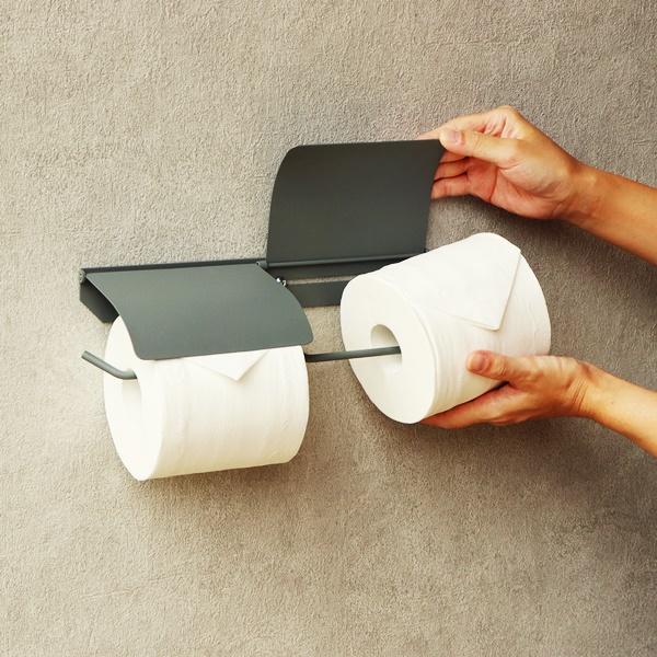トイレットペーパーホルダー アイアン ダブル 2連 おしゃれ 北欧 モダン ヴィンテージ レトロ シンプル 紙巻器 タオルハンガー ペーパーホルダー アンティーク |  | 05