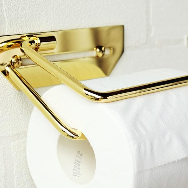 トイレットペーパーホルダー 真鍮 シングル おしゃれ 北欧 アンティーク ゴールド 金色 カバー 高級感 タオルハンガー レトロ モダン クラシック 紙巻器 |  | 09