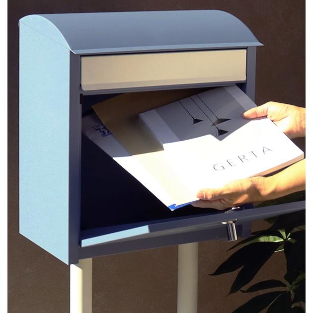 スタンドポスト 置き型 鍵付き 郵便受け 郵便ポスト メールボックス おしゃれ かわいい 北欧 レッド ブルー アンティーク レトロ Olga-オルガ- | ブランド登録なし | 08