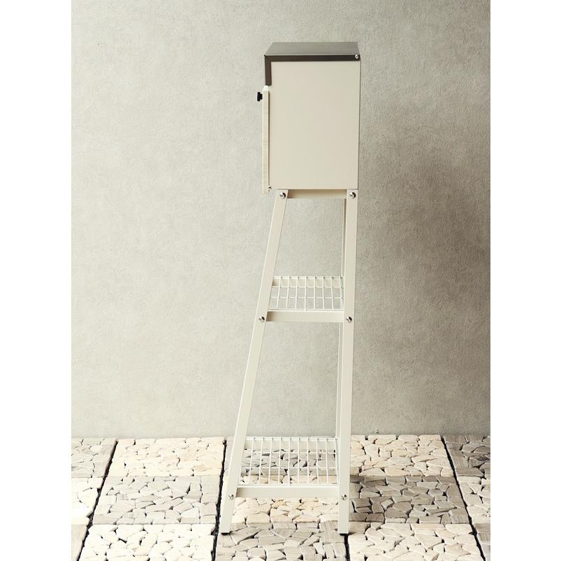 スタンドポスト 郵便ポスト おしゃれ 置き型 郵便受け 北欧 一戸建て メールボックス 鍵付き ダイヤル式 レトロ アンティーク 棚付き ブラウン ホワイト |  | 08