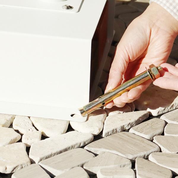 スタンドポスト 郵便ポスト おしゃれ 置き型 北欧 一戸建て 郵便受け ポスト 鍵付き レトロ アンティーク モダン 自立式 イエローベージュ ブルーグレー | ブランド登録なし | 10