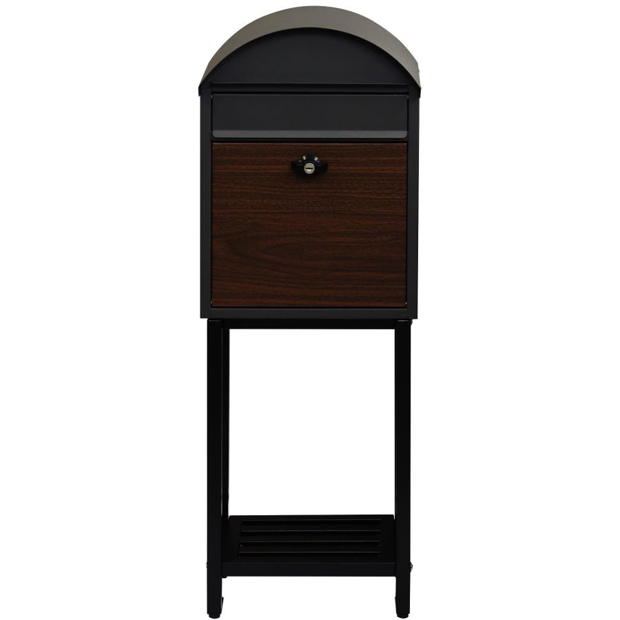 スタンドポスト おしゃれ 自立 置き型 郵便ポスト 郵便受け スタンドタイプ 戸建て レトロ 北欧 アンティーク モダン 木目 ダークグレー ベージュ 鍵付 一戸建て | ブランド登録なし | 13