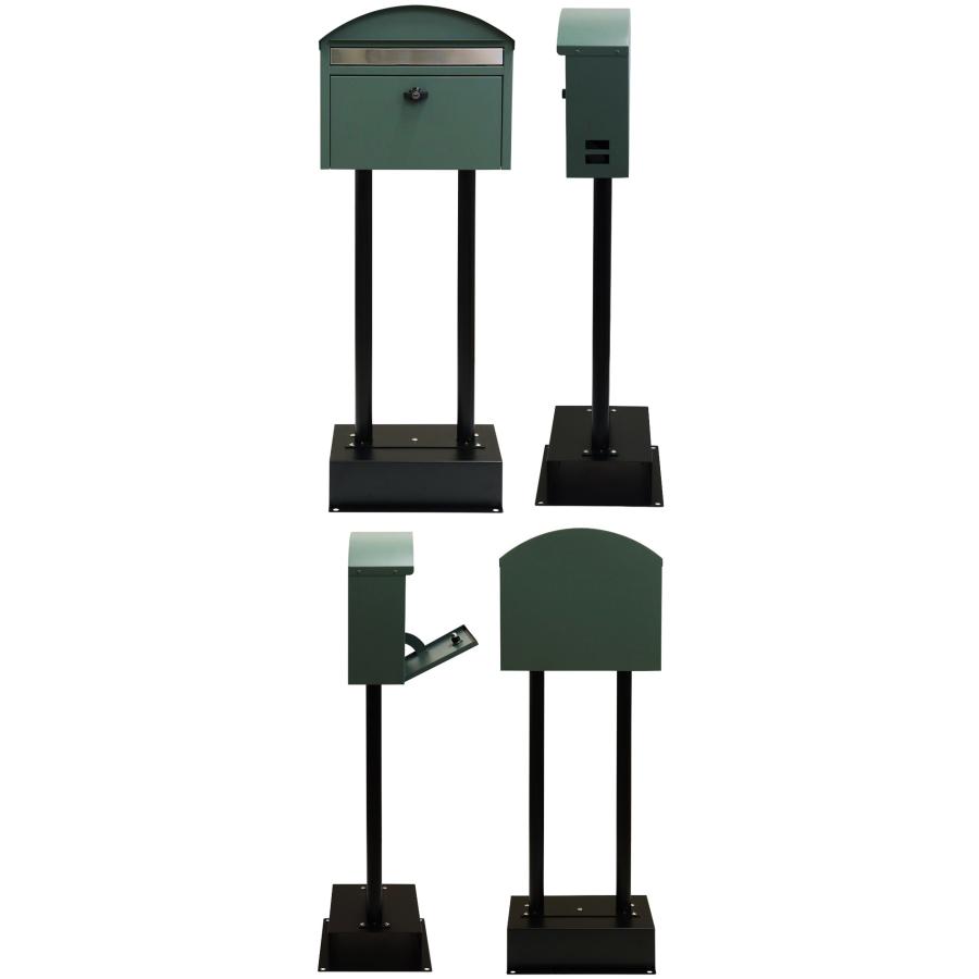 スタンドポスト ポスト 郵便ポスト 自立型 スタンド式 郵便受け おしゃれ グレー グリーン レトロ 北欧 モダン アンティーク 一戸建て 一軒家 鍵付き 置くだけ | ブランド登録なし | 14