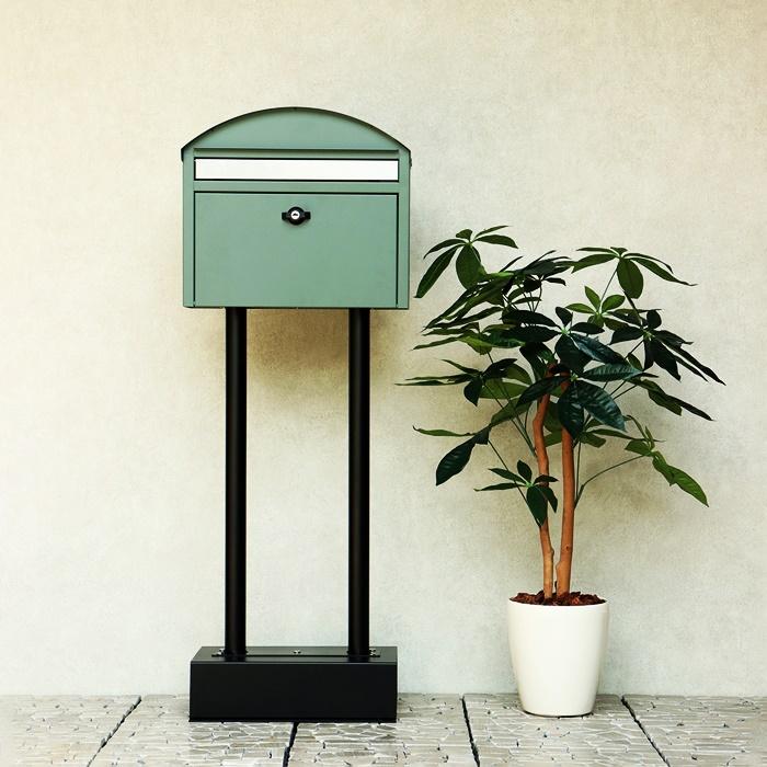 スタンドポスト ポスト 郵便ポスト 自立型 スタンド式 郵便受け おしゃれ グレー グリーン レトロ 北欧 モダン アンティーク 一戸建て 一軒家 鍵付き 置くだけ | ブランド登録なし | 04