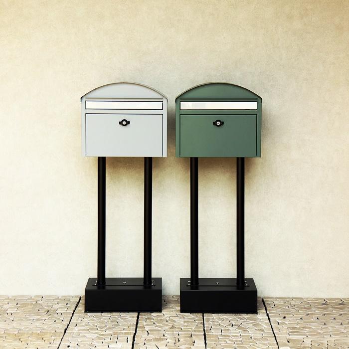 スタンドポスト ポスト 郵便ポスト 自立型 スタンド式 郵便受け おしゃれ グレー グリーン レトロ 北欧 モダン アンティーク 一戸建て 一軒家 鍵付き 置くだけ | ブランド登録なし | 05
