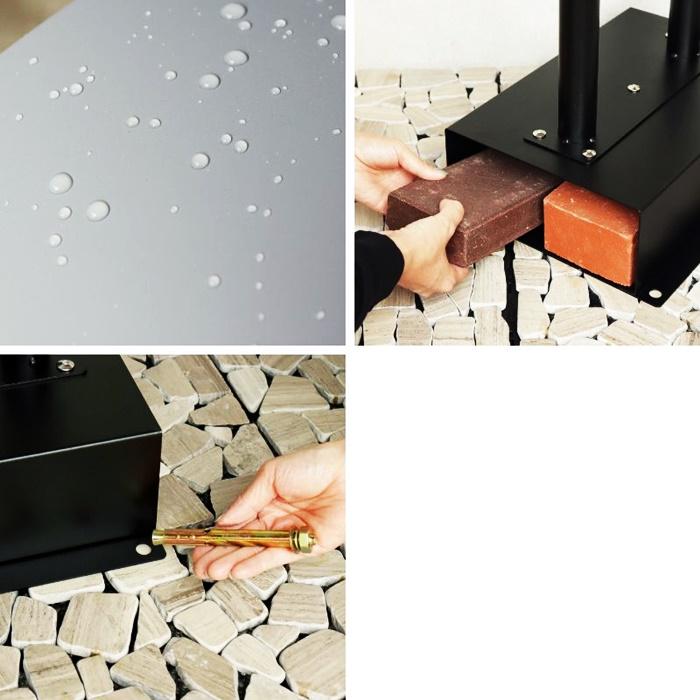 スタンドポスト ポスト 郵便ポスト 自立型 スタンド式 郵便受け おしゃれ グレー グリーン レトロ 北欧 モダン アンティーク 一戸建て 一軒家 鍵付き 置くだけ | ブランド登録なし | 11