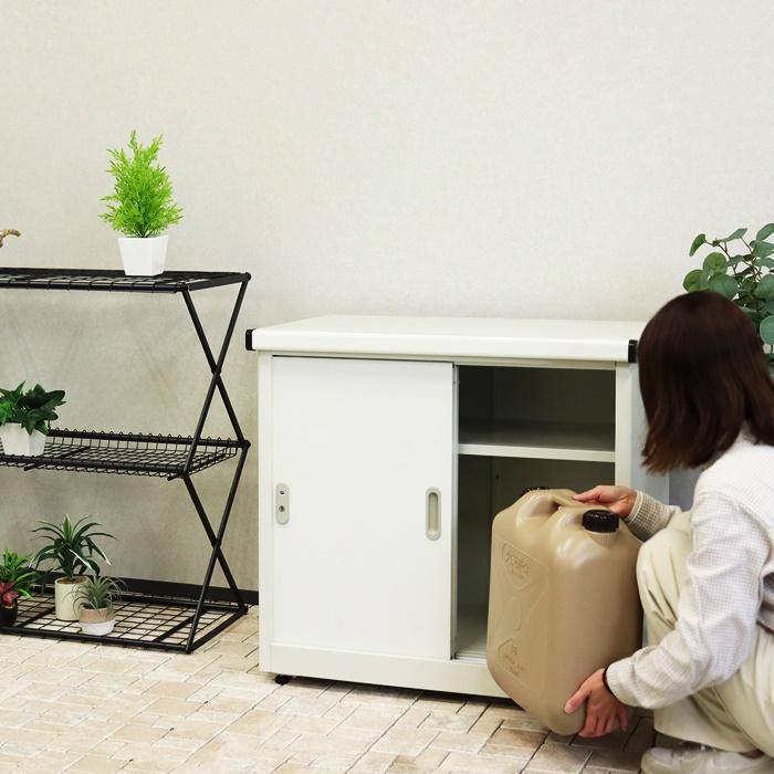 物置 屋外用 小型 鍵付き 幅80cm 高さ73cm スモール Ave-アーヴェ- グレー/ホワイト 倉庫 室外 おしゃれ 北欧 エクステリア ガーデン 戸建て ベランダ 白 | ブランド登録なし | 06