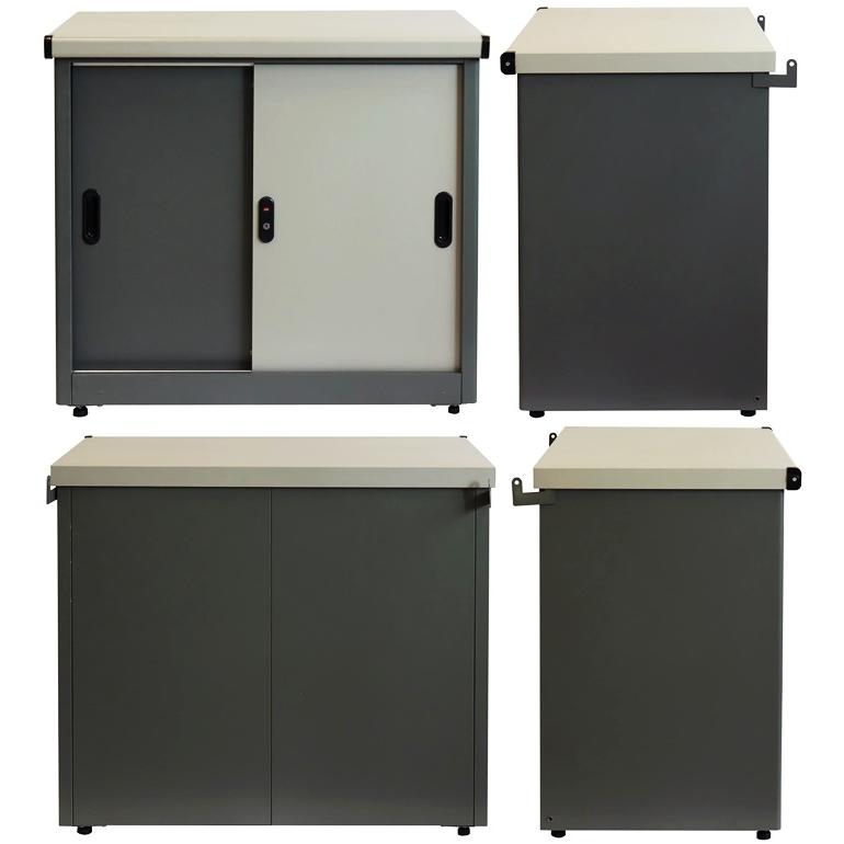 物置 屋外用 小型 鍵付き 幅80cm 高さ73cm スモール Ave-アーヴェ- グレー/ホワイト 倉庫 室外 おしゃれ 北欧 エクステリア ガーデン 戸建て ベランダ 白 | ブランド登録なし | 09