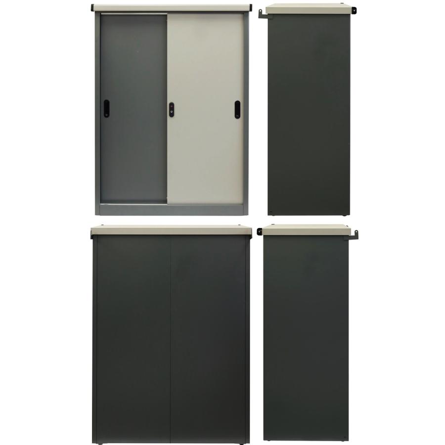 物置 屋外用 中型 鍵付き 幅90cm 高さ125cm ラージ Ave-アーヴェ- グレー/ホワイト 倉庫 室外 おしゃれ 北欧 エクステリア ガーデン 戸建て ベランダ 施錠 | ブランド登録なし | 08