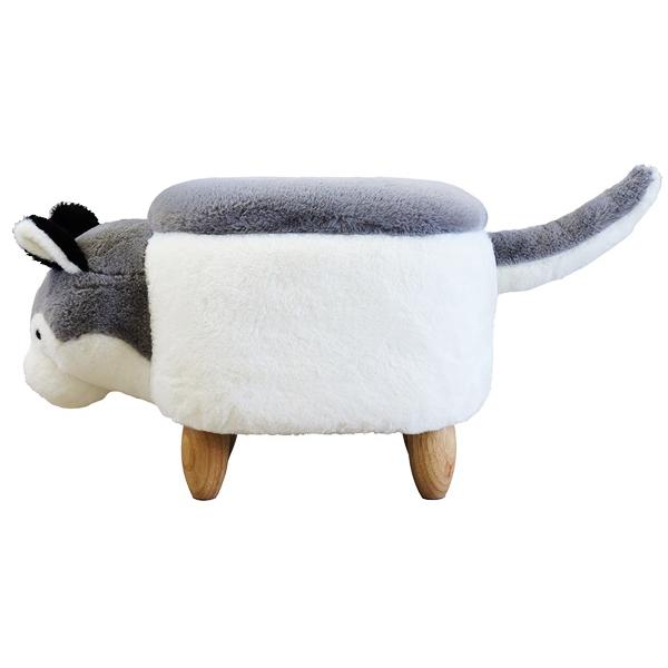 収納付きアニマルスツール 収納スツール オットマン 腰掛け かわいい おしゃれ キッズ 収納ボックス ローチェア ハスキー クマ カバ ブタ Annie-アニー | ブランド登録なし | 17