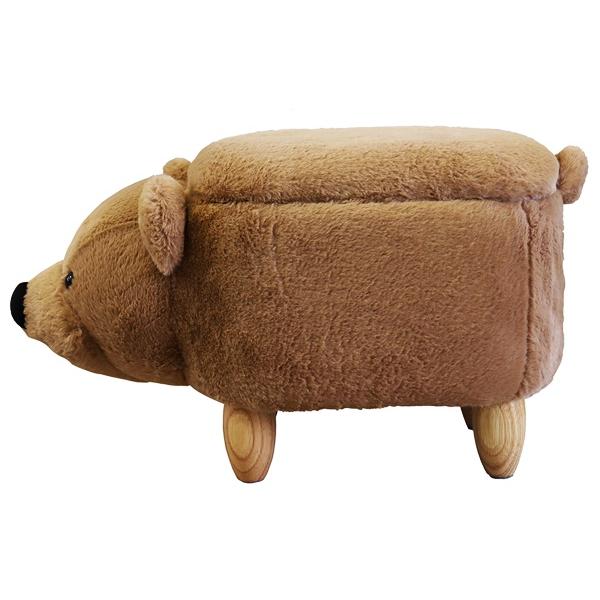 収納付きアニマルスツール 収納スツール オットマン 腰掛け かわいい おしゃれ キッズ 収納ボックス ローチェア ハスキー クマ カバ ブタ Annie-アニー | ブランド登録なし | 18