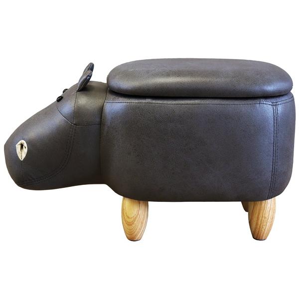 収納付きアニマルスツール 収納スツール オットマン 腰掛け かわいい おしゃれ キッズ 収納ボックス ローチェア ハスキー クマ カバ ブタ Annie-アニー | ブランド登録なし | 19